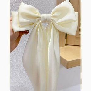 Big Beige Bow Barrett (hair clip) for Women